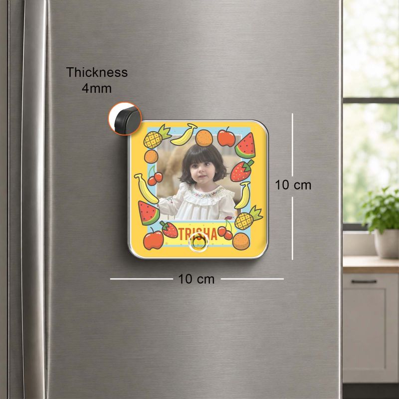 Perosnalized Fruits Theme Musical Fridge Magnet for Kids Gift for Music Lover Birthday Gift for Daughter & Son